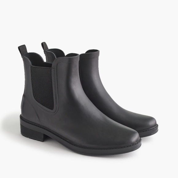 J. Crew Shoes - New JCREW Chelsea Matte Rain Boots in Black